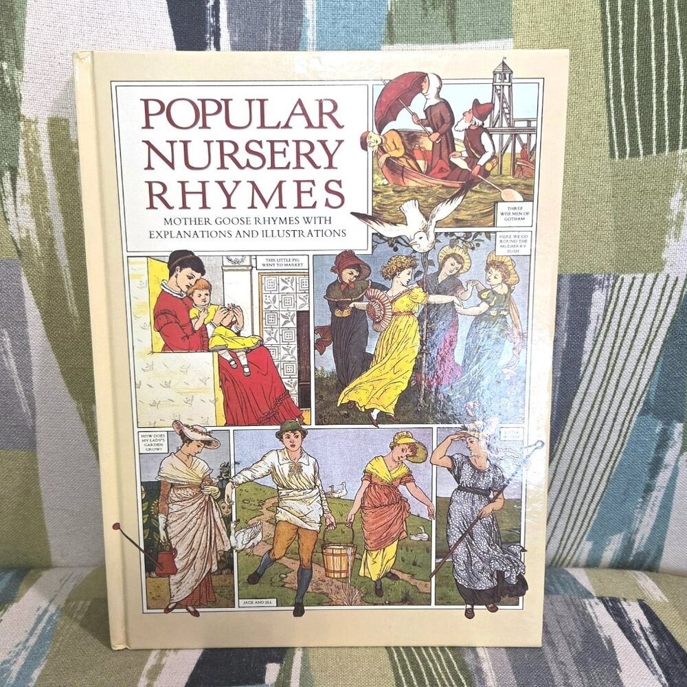 Popular Nursery Rhymes: Mother Goose Rhymes With Pictures Hardcover Book 1983